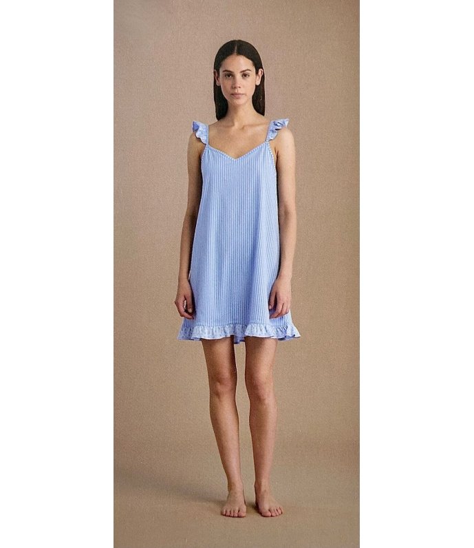 Noi Di Notte Camicia Da Notte Donna Spalla Stretta Fresco Cotone LA003236 Noi Di Notte Camicia Da Notte Donna Spalla Stretta Fresco Cotone LA003236