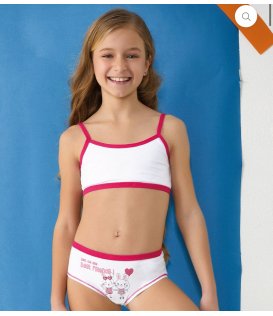Jadea Brassiere Bimba Brassiere + Slip Fresco Cotone 188