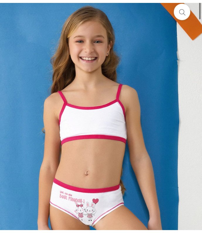 Jadea Brassiere Bimba Brassiere + Slip Fresco Cotone 188 Jadea Brassiere Bimba Brassiere + Slip Fresco Cotone 188
