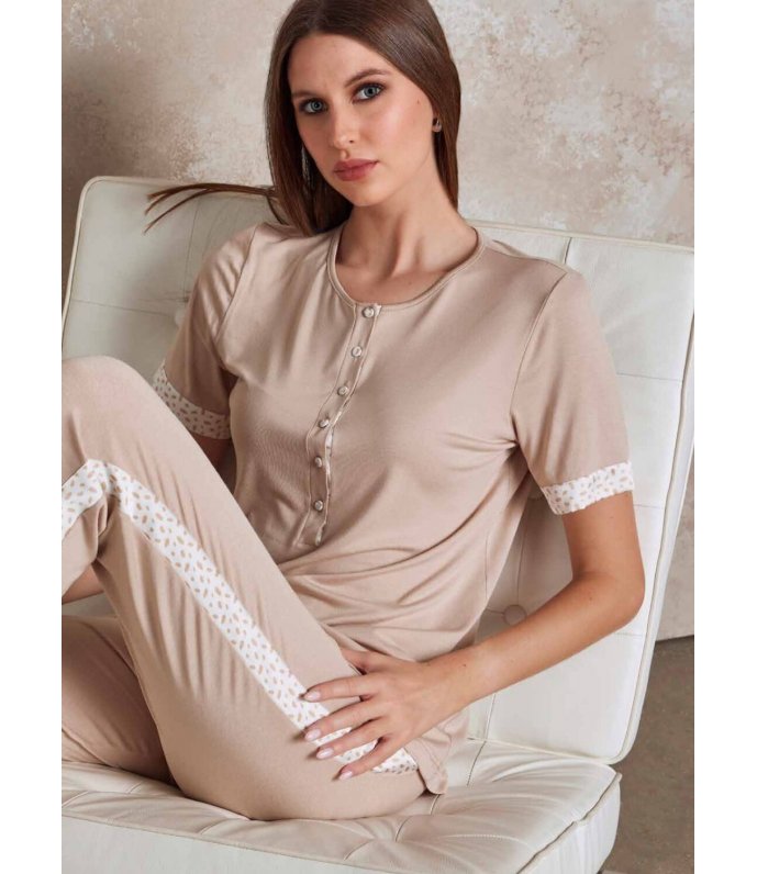 Lunatica Pigiama Donna Mezza Manica Viscosa 51125 Lunatica Pigiama Donna Mezza Manica Viscosa 51125