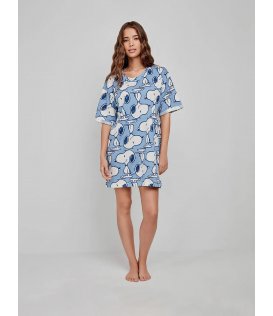 Peantus Camicia Da Notte Donna Mezza Manica Fresco Cotone 2/20283U