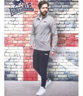 Lonsdale Tuta Uomo Full Zip Senza Cappuccio Fresco Cotone LOUPE25011