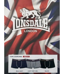 Lonsdale Boxer Uomo Boxer Fresco Cotone LOUPE25B02