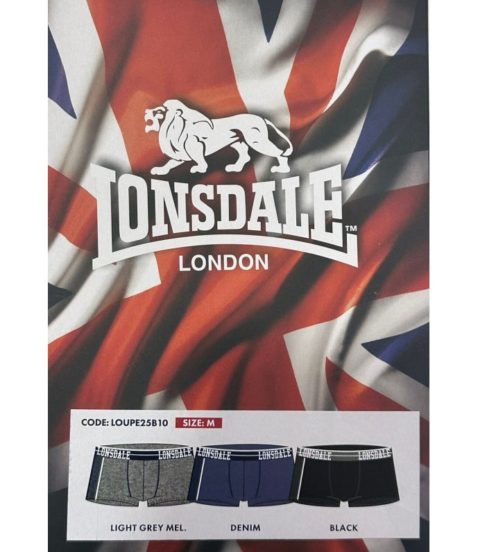 Lonsdale Boxer Uomo Boxer Fresco Cotone LOUPE25B10 Lonsdale Boxer Uomo Boxer Fresco Cotone LOUPE25B10