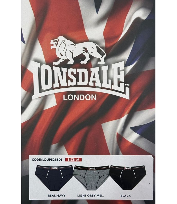 Lonsdale Slip Uomo Slip Fresco Cotone LOUPE25S01 Lonsdale Slip Uomo Slip Fresco Cotone LOUPE25S01