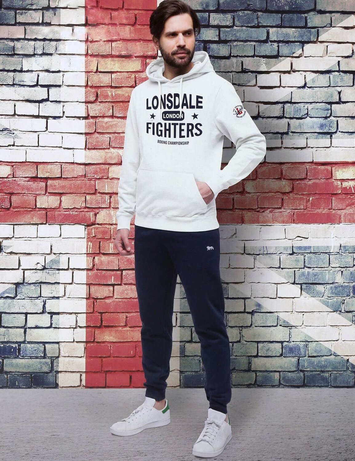 Lonsdale Tuta Uomo Con Cappuccio Fresco Cotone LOUPE25014